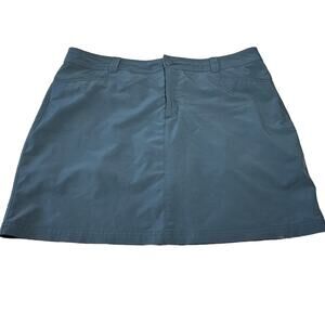 Eddie Bauer Skorts Womens 16 Gray Blue Skirted Shorts‎ Activewear Outdoor Skirt